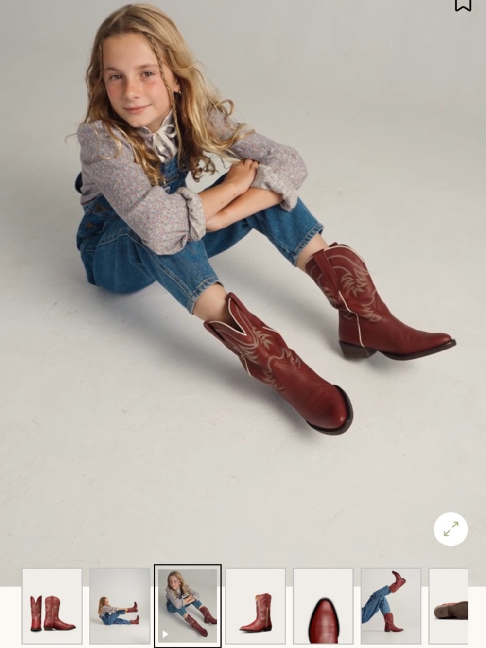 Tecovas Kids Burgundy Western Boots